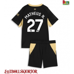 Manchester City Matheus Nunes #27 Borta Kläder Barn 2026-27 Kortärmad (+ Korta byxor)